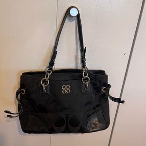 Black Coach Shoulder Purse
